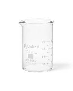 United Scientific Beakers, Berzelius, Tall Form, Borosilicate Glass, 100ml