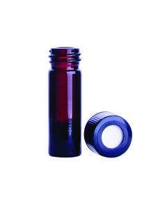 DWK WHEATON® NextGen™ V Vial®, 1mL, Amber, Open Top, Screw Cap, PTFE / Silicone